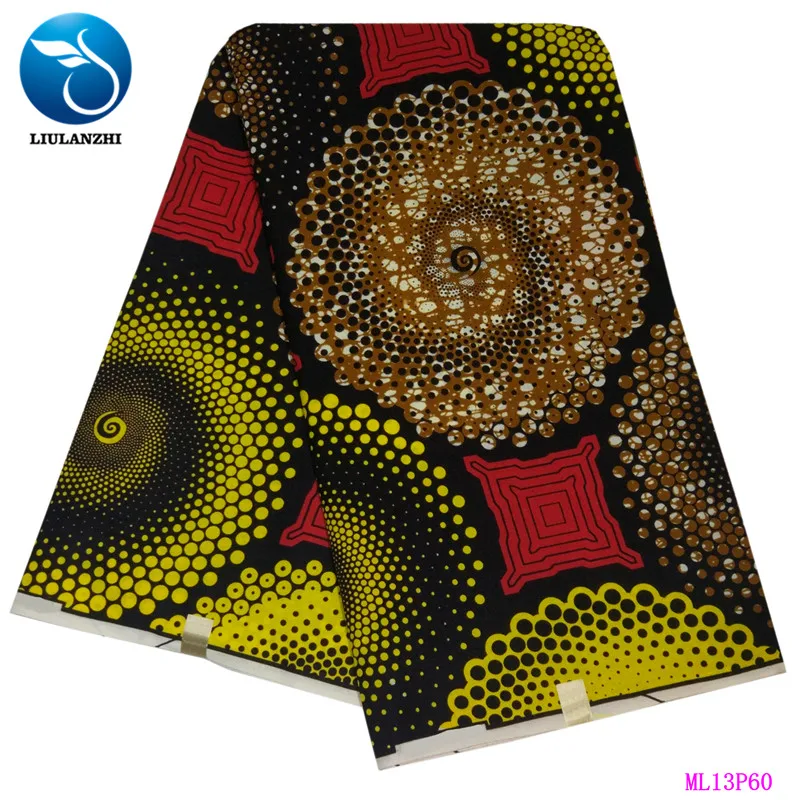 LIULANZHI Африканский воск ткани оптом нигерийский воск настоящая ткань 6 ярдов/партия хлопок батик ткань для одежды ML13P55-ML13P65