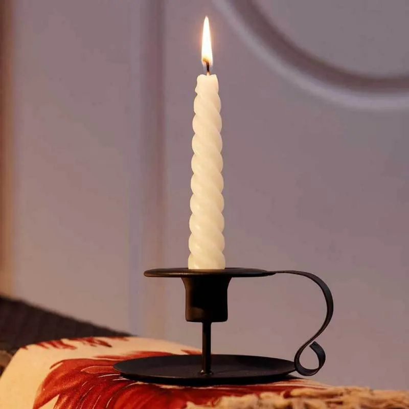 Ретро Железный канделябр конус подсвечник подставка при свечах ужин украшение Свадебная вечеринка домашний декор