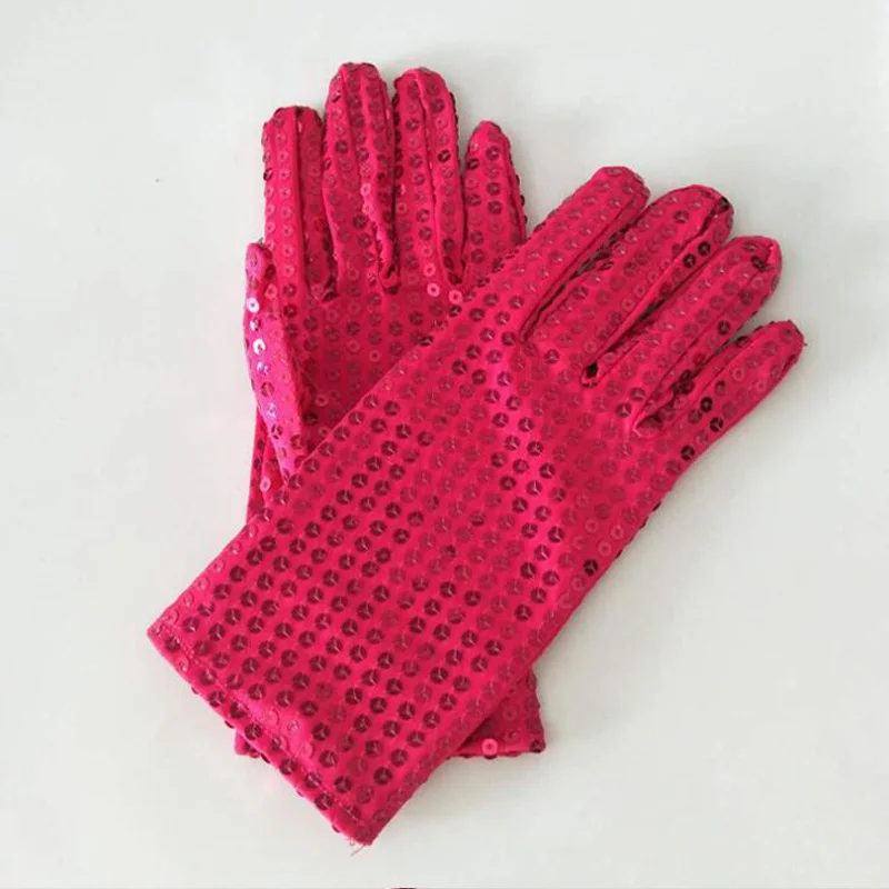 Etiquette Gloves Lace Gloves Stocking Gloves Jewelry Gloves Fishnet Gloves 1 Pair Michael Jackson Sequined gloves Evening Party Costume Gloves dance at the kindergarten's Kids Gloves 10 colors