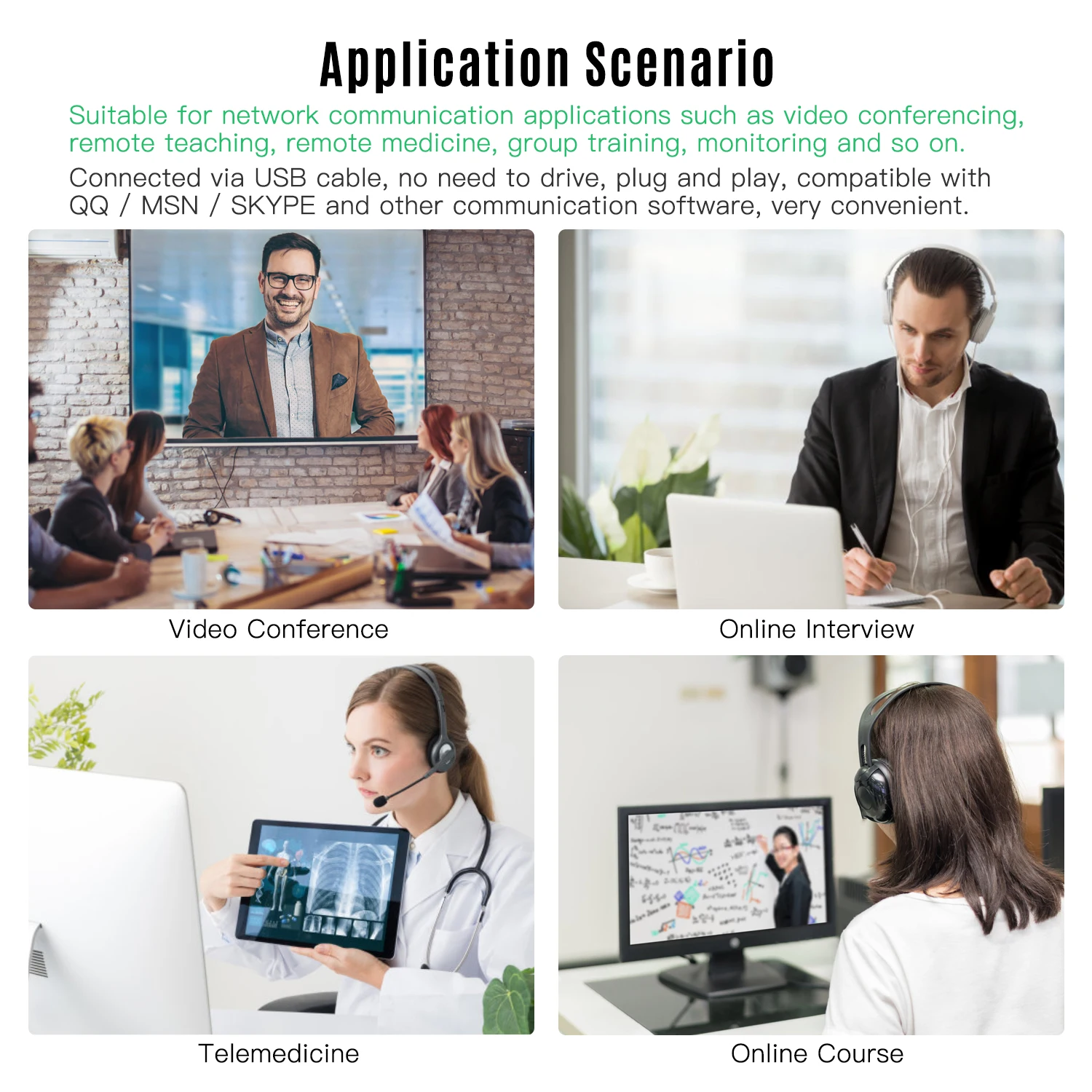 US $167.99 1080p Hd Video Conference Camera Fixed Focus Wide Angle Webcam 355 Rotation With Remote Control For Video Meetings Teaching