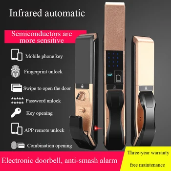 

Smart Door Fingerprint Lock,Security Home Keyless Lock, Wifi Password RFID Card Lock Wireless App Phone Remote Control