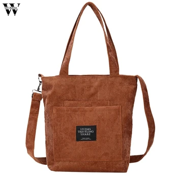 

Fashion Simple Retro Square Bags Women's Corduroy Tote Foldable Shopping Bag Handbag High-quality Mobile Phone Shoulder bag