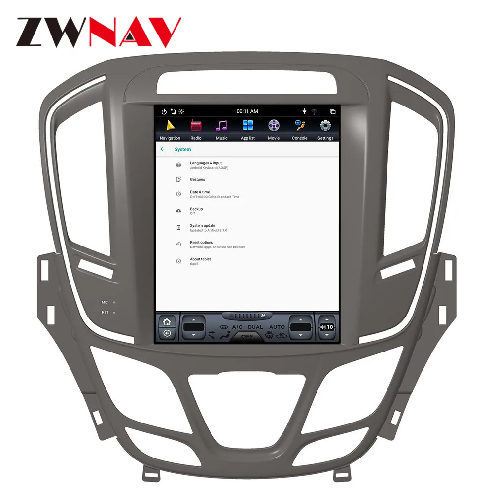 Top Android 8.1 Tesla style 4GB RAM Car GPS Navigation For Buick Regal 2014-2018 Car radio tape recorder head unit multimedia player 8