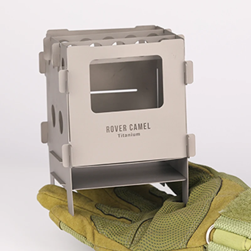 

Rover Camel MINI Ultralight Titanium Camping Stove Outdoor Folded Multi-Fuels BBQ Stove