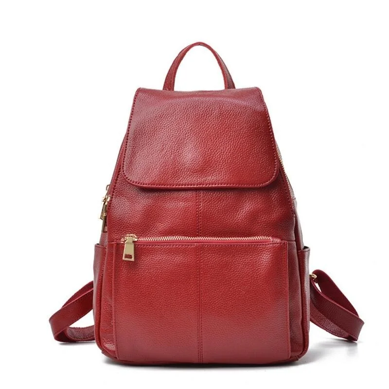 

Backpack Women Genuine Leather Female Backpacks Fashion Teenager School Bags Mochila Feminina Rucksack Mochilas Mujer 2019 New