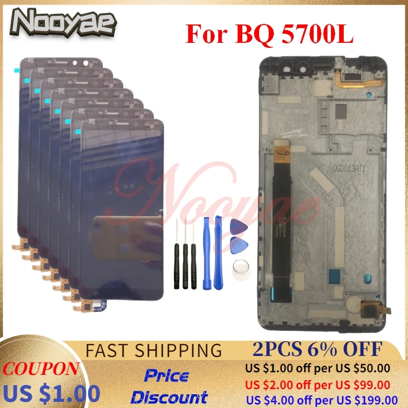 5 7 дюймовый сенсорный экран для BQ 5700L Space X ЖК с сенсорным экраном дигитайзер