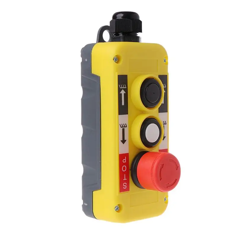 

Waterproof Industrial Push Button Switch Emergency Stop for Electric Crane Hoist Pendant Control Station M4YD