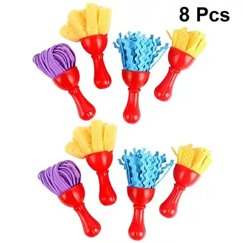 

8Pcs DIY Picture Supplies Watercolor Painting Brush Drawing Sponge Brushes Assorted Paiting Tools for Baby Student Child