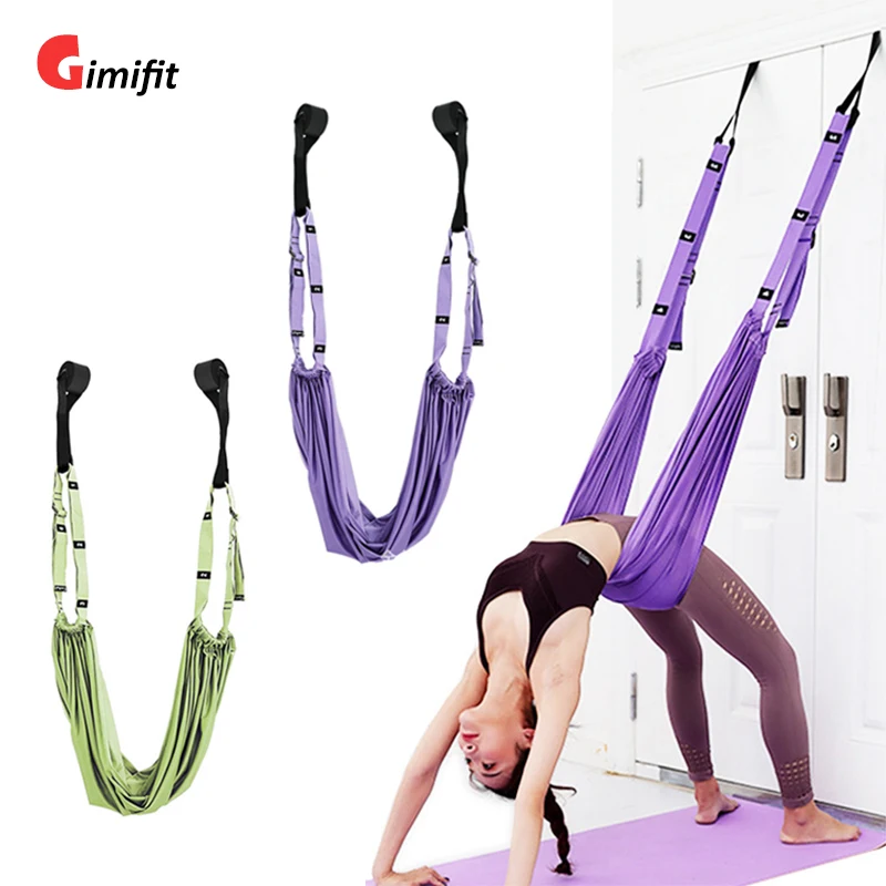 

Gimifit Adjustable Yoga Strap Hammock Swing Stretch Anti-Gravity Inversion Exercises Multilayer Belt Workout Flexibility Train