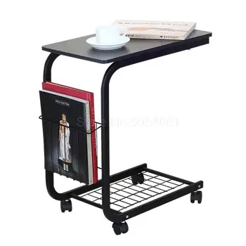 

Mini living room bed movable sofa small table corner several side table lazy coffee table simple belt wheel