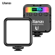 Ulanzi vl49 cor completa mini rgb led luz de vídeo 2500k-9000k magnético mini luz de preenchimento estender 3 sapata fria 2000mah