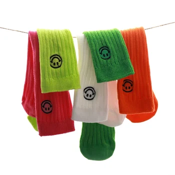 

Baby Girl Cute Socks Smile Design Cotton Long Socks Party Infant Children Soft Crib Leg Warmer