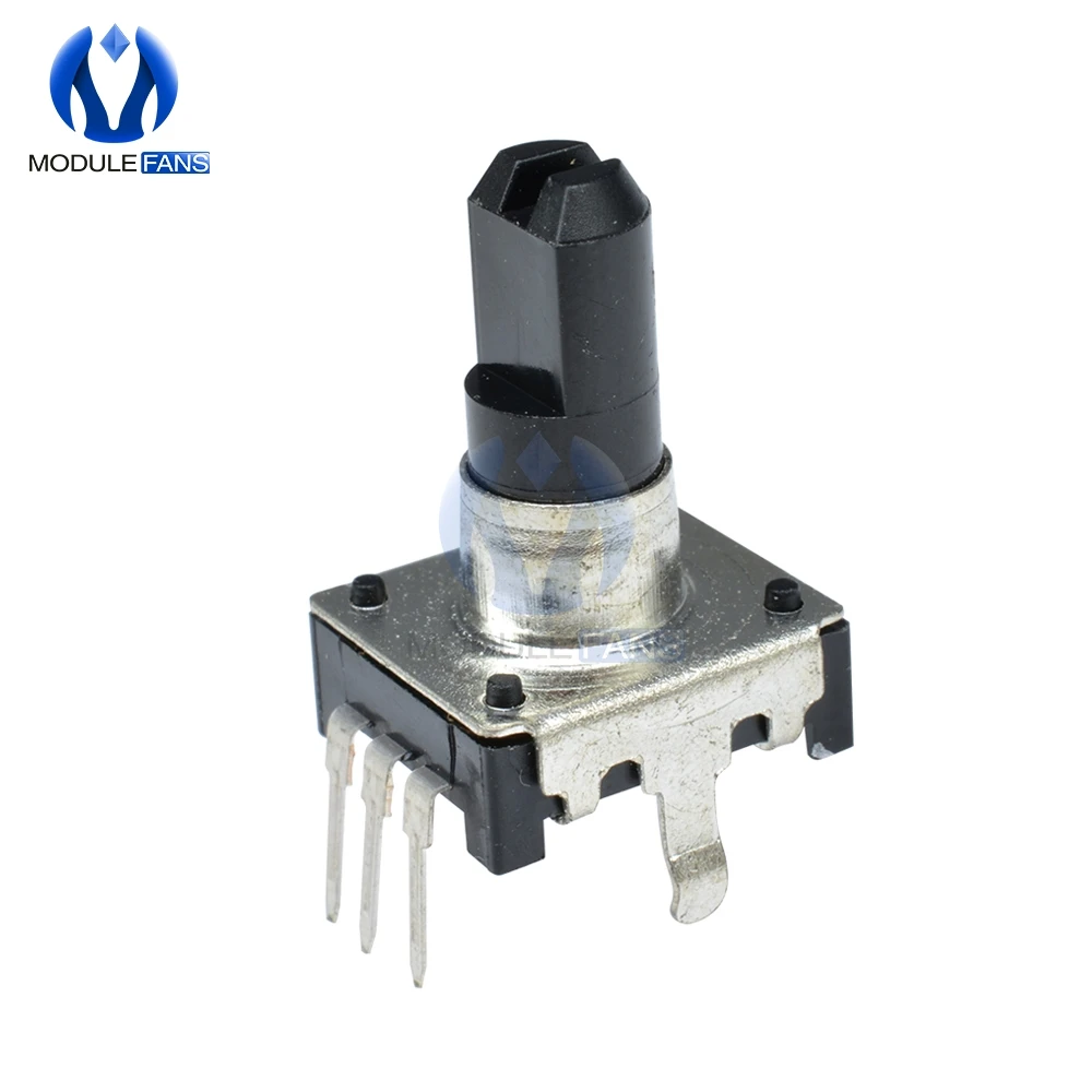 Rotary Encoder Audio Digital Potentiometer 5mm Handle DC 5V 10mA 360 Degree Angle 20 Pulse for