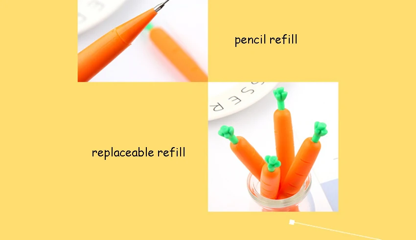 Креативная форма моркови механический карандаш детские школьные принадлежности силиконовые автоматические карандаши для студентов принадлежности для рисования