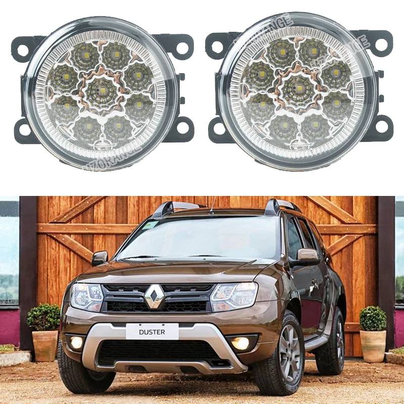 Светодиодный фонарь светильник для Renault Duster туман s Logan 2004 2015 Sandero Dacia головной