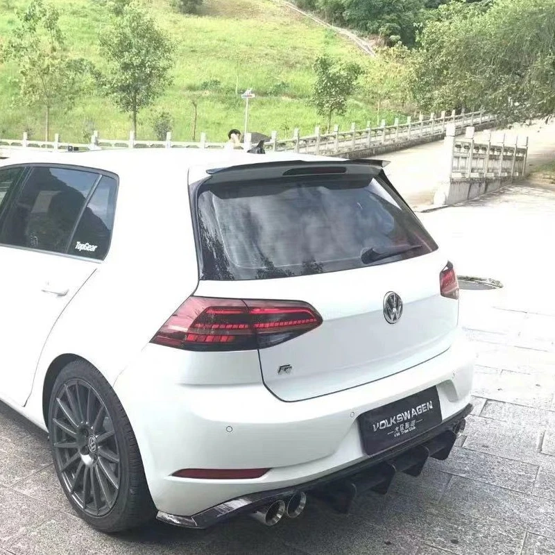 Задний диффузор для губ, спойлер для Volkswagen VW Golf VII MK7 7,5 GTI R ABS плавники в стиле акулы, бампер