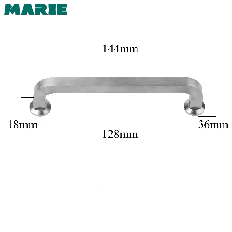 FH424 128mm Silver Выдвижная ручка для шкафа, кухонная ручка, современный стиль, Мебельная ручка, ручка для шкафа из нержавеющей стали - Цвет: FH424 128mm Silver