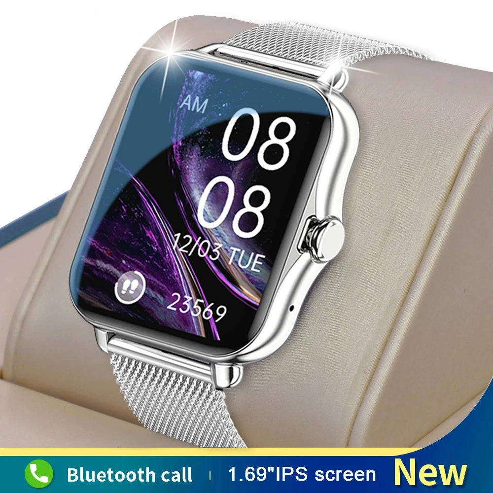 GEJIAN Smart Watch Men Women Bluetooth Call Smartwatch ECG Fitness Tracker Waterproof 1.69 inch touch screen For Android iOS