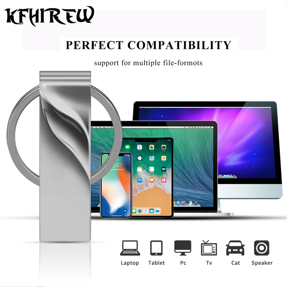 USB флеш накопитель KFHIREW в металлическом корпусе 128 ГБ 64 32 16 8 Гб|USB флэш-накопители| |