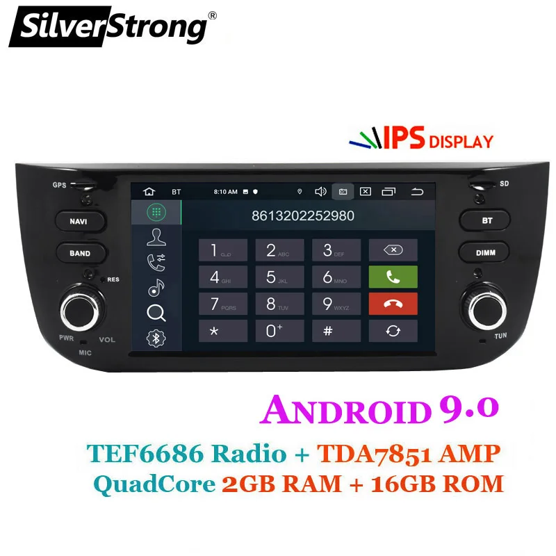 SilverStrong ips DSP Android9.0 автомобиль радио для FIAT Punto 199 310/Linea 323 2012 2013