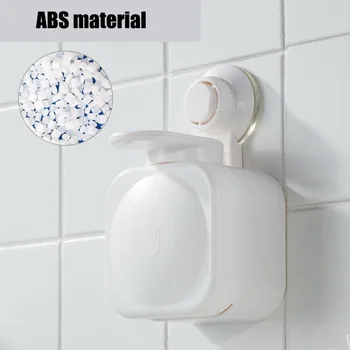 

Hand Soap Dispenser Wall Mounted Vacuum Suction Cup No Drilling Liquid Soap Box for Kitchen Bathroom AC889