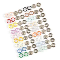50set/lot Colorful Iron Prong Snap Buttons Round Metal Fasteners Press Stud for Romper Buckle Snap Baby Clothes Accessories 1