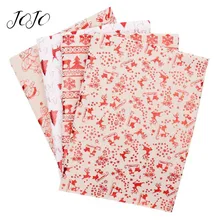 JOJO банты 45*150 см 1 шт. Рождественская бронзовая ткань из конопли для рукоделия Санта Клаус дерево Лось сползая напечатанный лист для вечерние украшения