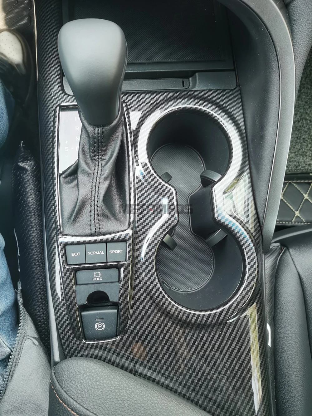 Peach Wood Grain Inner Gear Lever Shift Knob Cover Trim For Toyota