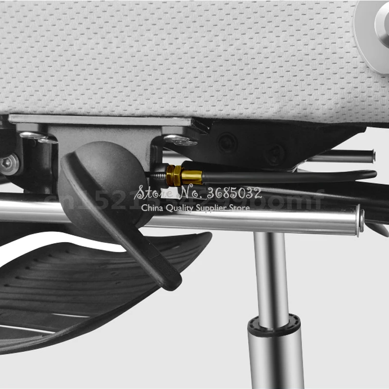  Home Reclining Computer Chair Office Boss Chair Steel Feet Adjustable Chair Mesh Cloth with Footres