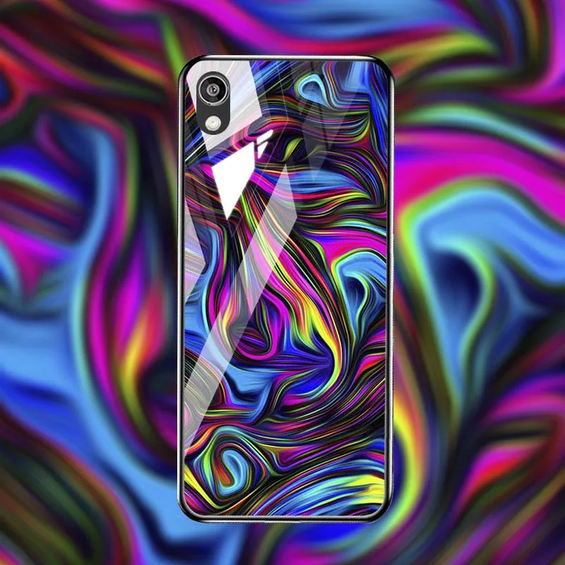 Закаленное Стекло чехол для телефона для huawei Y5 Y6 PRO Y7 Y9 крышка Стекло чехол для huawei Y5 Y7 prime Y9 крышка - Цвет: M080