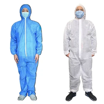 

Isolation Suit Siamese Protective Clothing Reusable Outdoor Safety Anti Droplets Protection Hooded Jumpsuits Coverall Adult