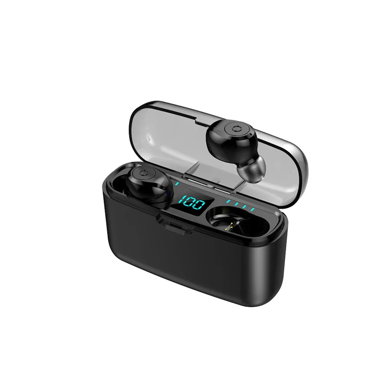 Free shipping touch Wireless bluetooth In ear waterproof movement Portable charging boxLED dual battery display Power on pairing