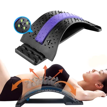 

Back Stretch Equipment Massager Massageador Magic Stretcher Fitness Lumbar Support Relaxation Spine Pain Relief