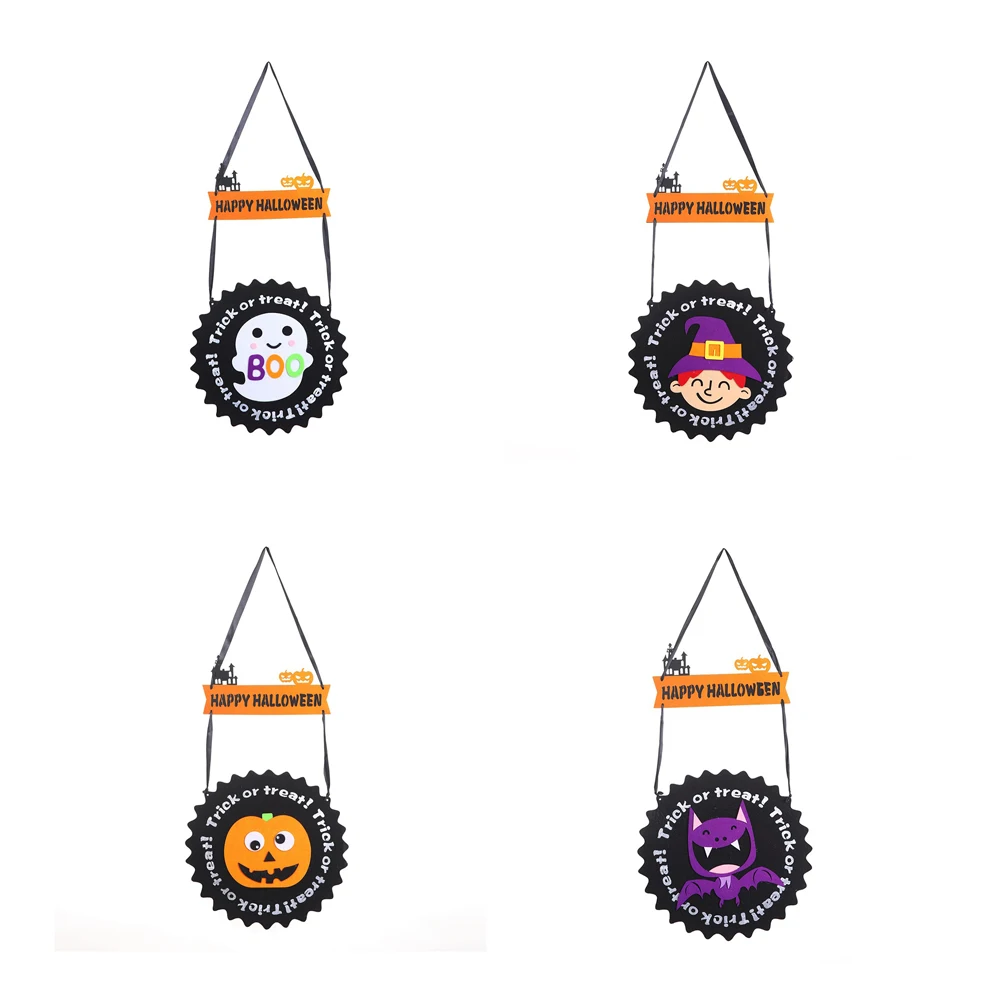 

Halloween decoration felt cloth pendant bat ghost pumpkin shape ornaments COS party props scene layout