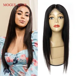 13x4 Lace Front Human Hair Wig Pre-plucked Lace with Baby Hair Natural Black Straight Hair 12-28 inch 150% Density Mogul Hair