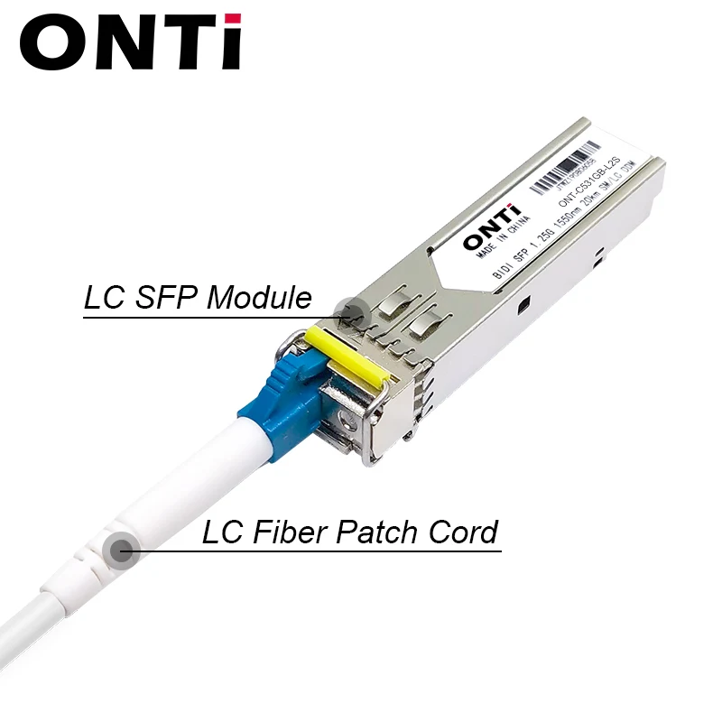 ONTi 5 пар 3 км/20 км гигабитный SM BIDI SFP Модуль LC разъем оптический приемопередатчик совместим с Cisco Fibra Ethernet коммутатор