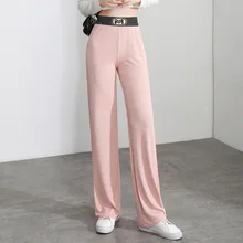 

S-4XL Y2k Pants Baggy 2022 Spring Summer Fashion High Waist Straight Leg Trousers Korean Fashion Style Black Pink Green Big Size