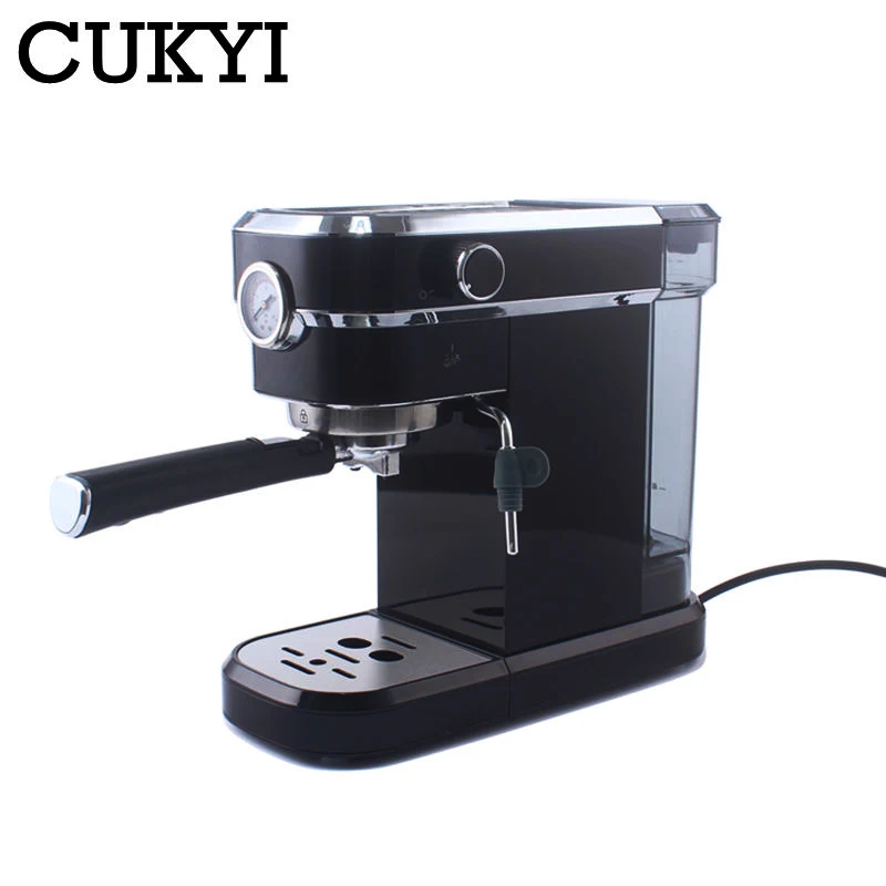 

CUKYI Italy espresso coffee machine 1.1L 15 BAR High Pressure Steam semi automatic coffee maker with vaporizer milk foam makers
