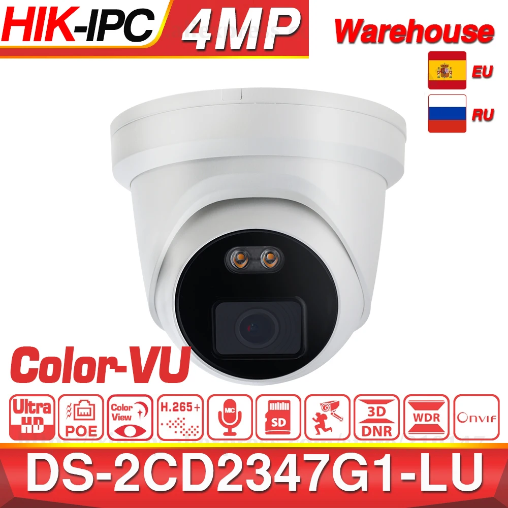 Hikvision EasyIP 4 0 цветная оригинальная ip камера DS 2CD2347G1 LU МП сетевая пуля POE H.265 CCTV SD слот
