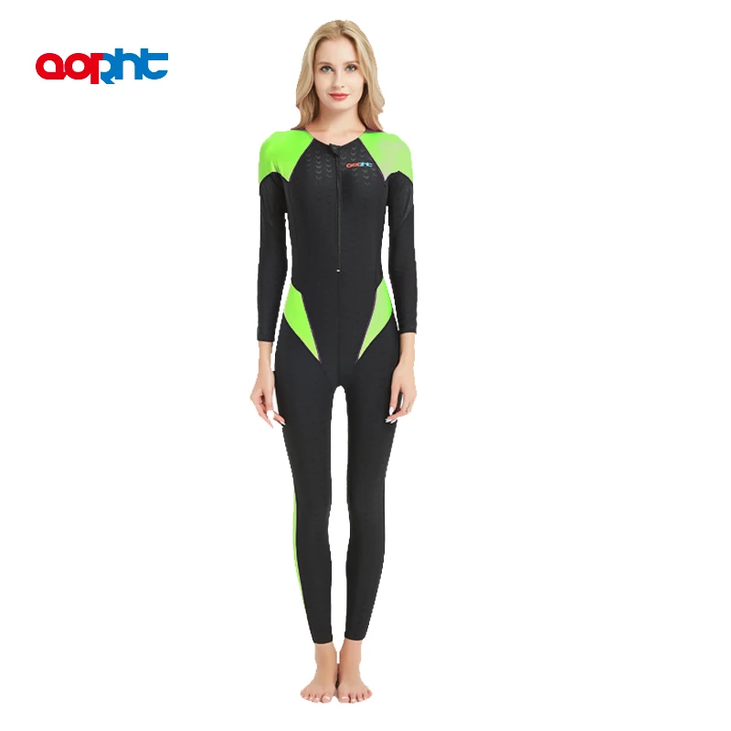 Women One Piece Sports SwimWear Lycra Long Sleeve Sharkskin Competition Surfing Keep Warm Full Body