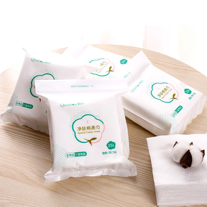 

25pcs/Box Hand-inserted Boxed Cotton Pad Remover Cotton Thickened Finger-sleeved Cleansing Cotton Make Up Tool
