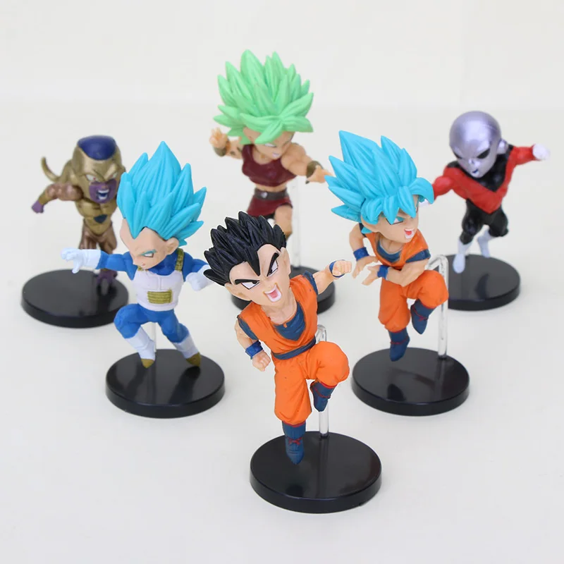 6 шт./компл. аниме Dragon Ball Z vol.9 рисунком сайяна супер персонажи Гоку, Веджета, Кале Frieza Сын Гохан Jiren фигурку модель игрушки