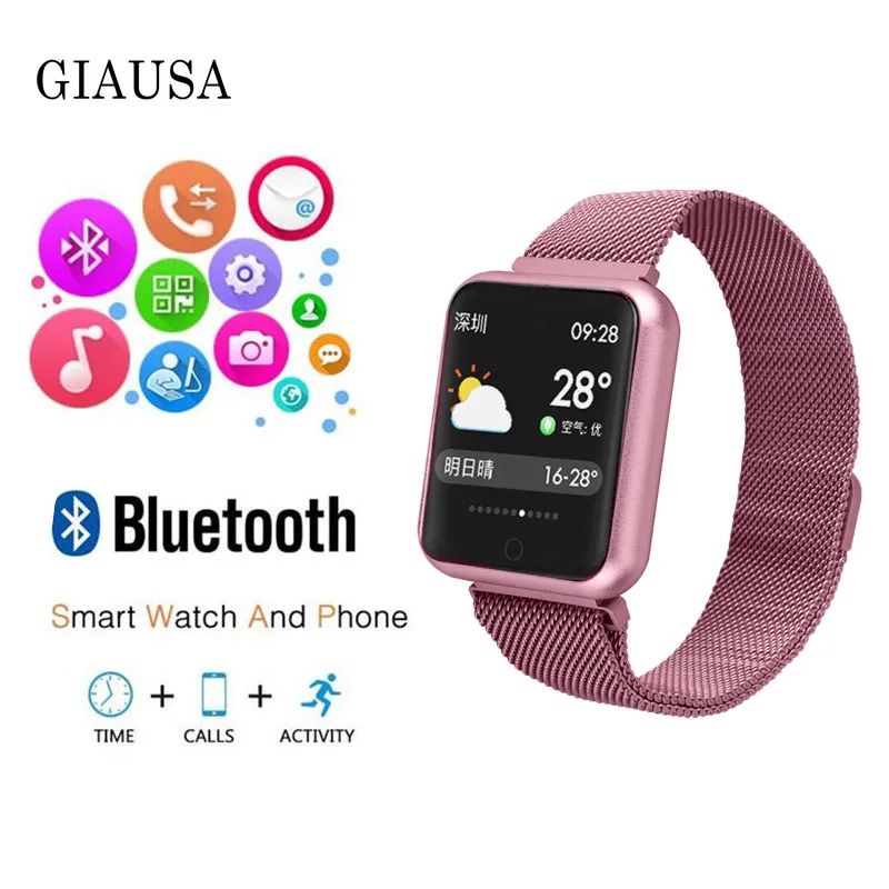 

Sports IP68 Smart Watch P68 fitness bracelet activity tracker heart rate monitor blood pressure for ios Android apple iPhone 6 7