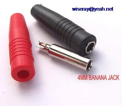 

DHL/EMS 200PCS Silicone Copper 4mm Banana socket Female for for Banana plug Test Probes -A8