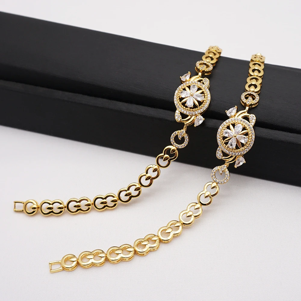 MIRAFEEL женские ювелирные изделия золотого цвета милые Австрийские кристаллы удивительные циркониевые камни Модные браслеты