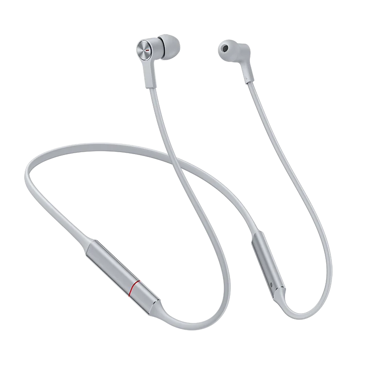 Huawei FreeLace беспроводные наушники Bluetooth гарнитура 18hr. Аккумуляторная батарея Быстрая зарядка IP55 водонепроницаемый металлический кабель памяти - Цвет: Moonlight Silver