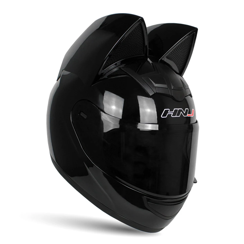 HNJ мотоциклетный шлем мото шлем мотокросса КАСКО мото шлемы полное лицо шлемы мотоциклетный шлем - Цвет: HNJ933 Black