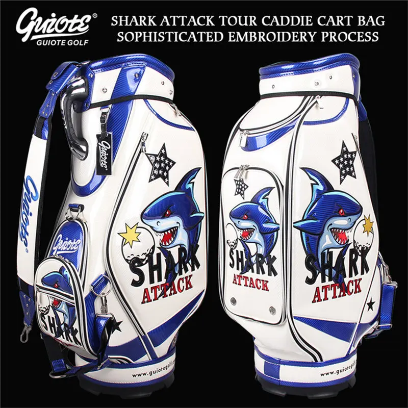 Стандартная сумка для гольфа Cadie Cart сумки с дождевыми капюшонами ПУ кожа 5 способов вышивка Гольф тур сумка для персонала