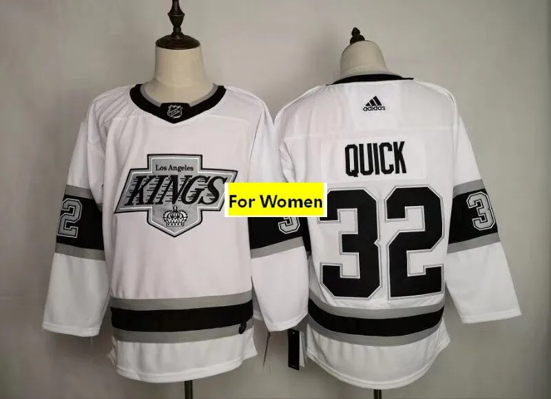 Women's Los Angeles#99 Wayne Gretzky#32 Jonathan Quick#8 Drew Doughty#11 Anze Kopitar hockey jersey - Цвет: Синий