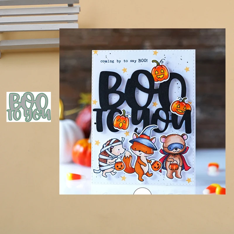 Металлические режущие штампы для рукоделия форма BOO TO YOU скрапбукинга бумаги Нож